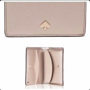 Kate Spade bifold wallet nadine metallic Blush